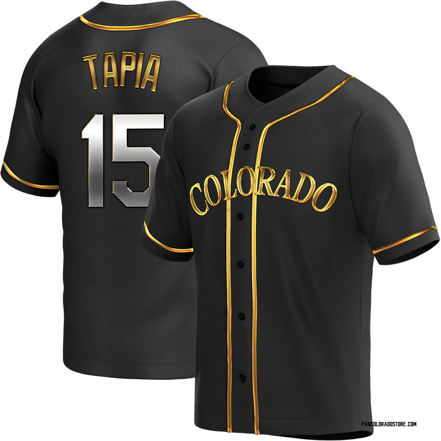 Colorado Rockies #15 Raimel Tapia Mlb Golden Brandedition Black