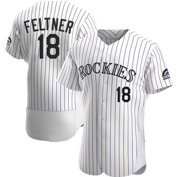 Ryan Feltner Men's Nike White Colorado Rockies Home Replica Custom Jersey Size: Large